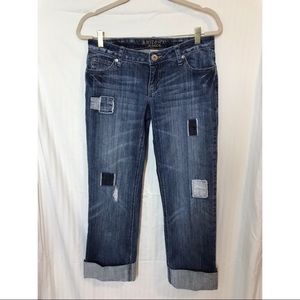 Patched fashion jeans